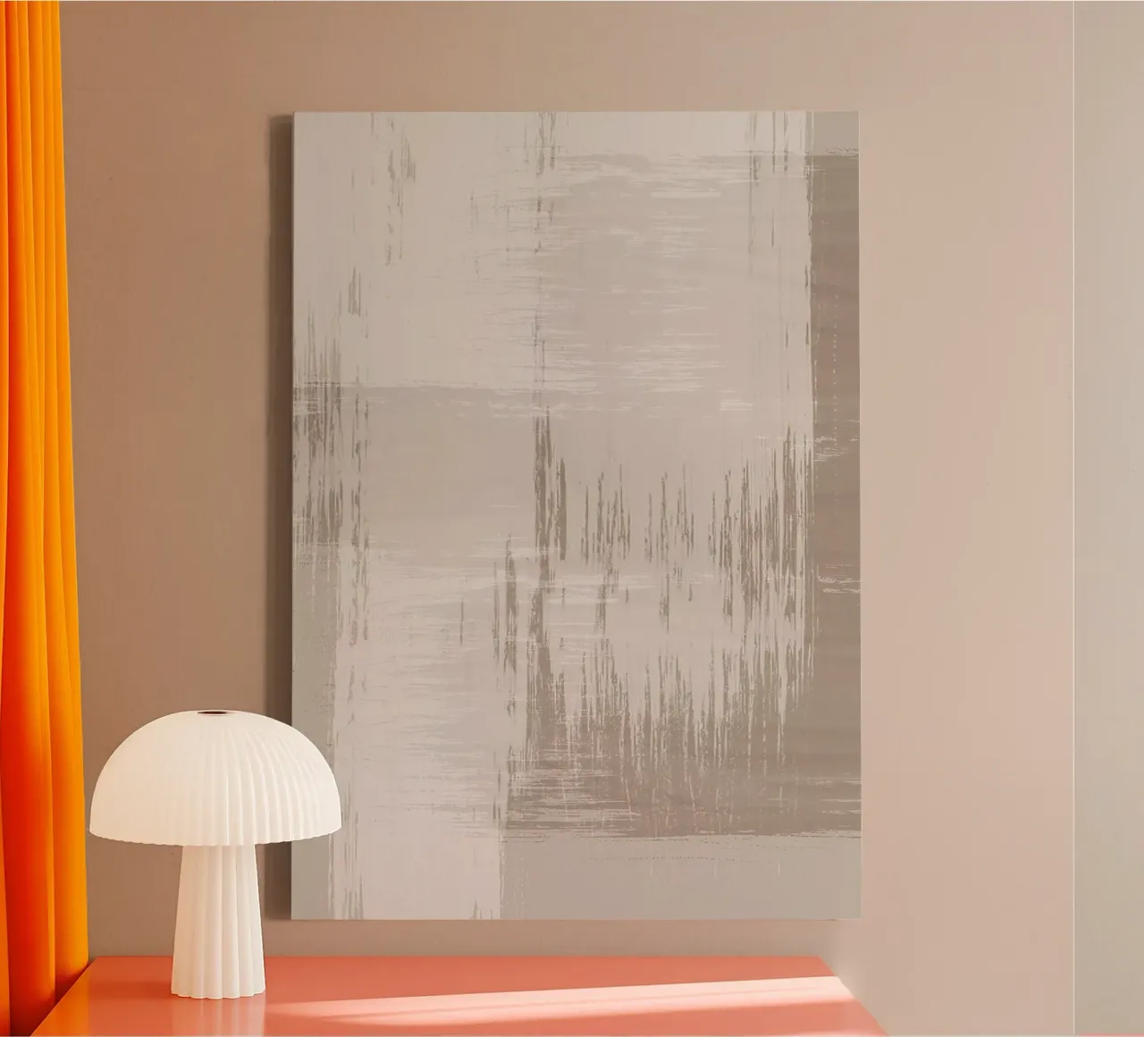 Surfaces 12 | Neutral Sand & Beige Brush Stroke Abstract tela con Cornice a cassetta da sabidussi