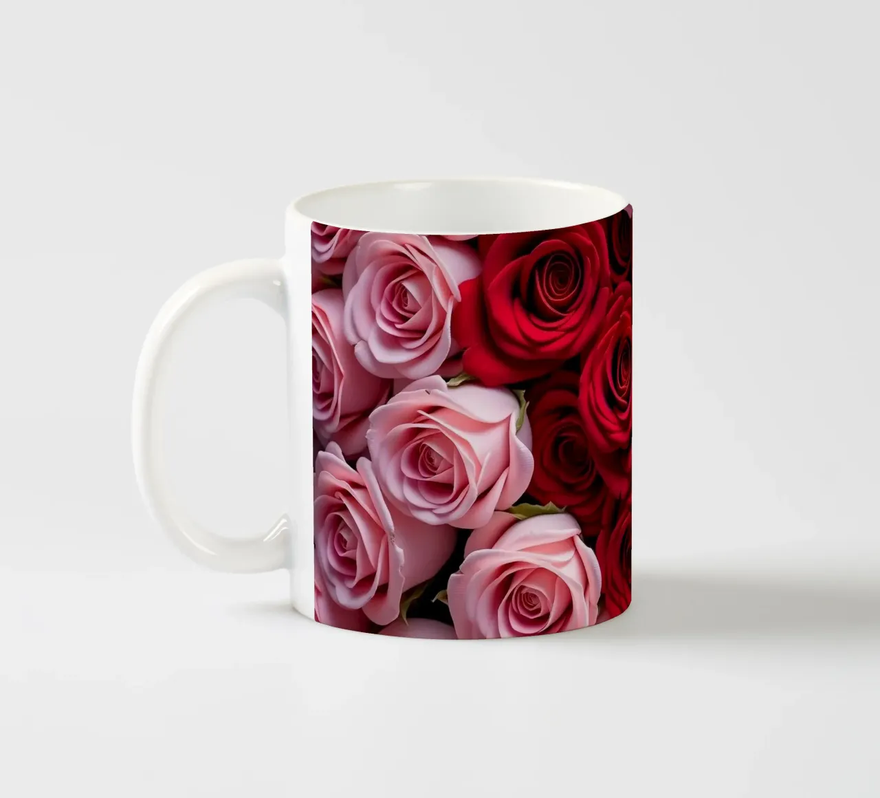 Rose_rosa_rossa_3 tazza in ceramica da Farb- und Blütenzauber by LK