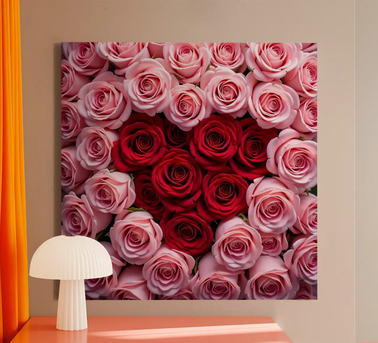 Rose_rosa_rossa_3 tela con Cornice a cassetta da Farb- und Blütenzauber by LK