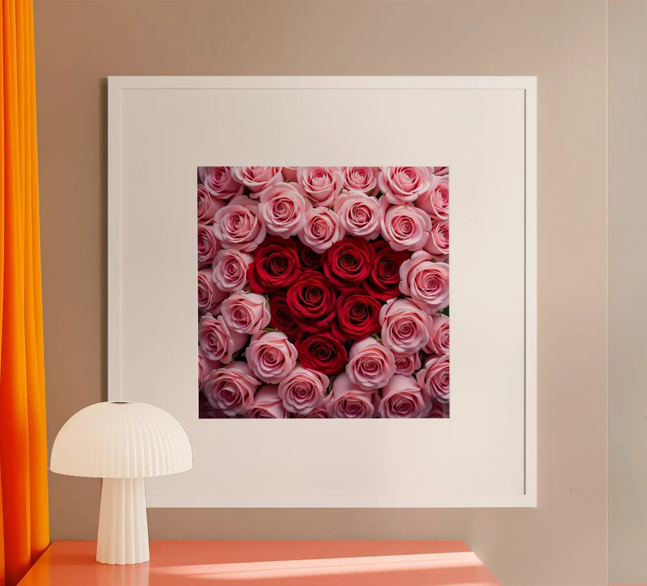 Rose_rosa_rossa_3 poster con telaio in alluminio da Farb- und Blütenzauber by LK