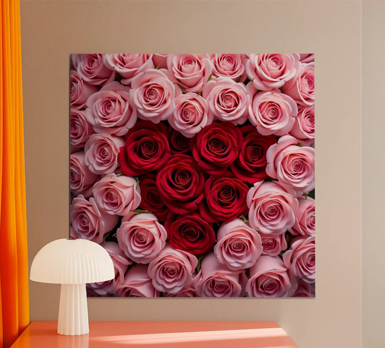 Rose_rosa_rossa_3 poster con telaio in alluminio da Farb- und Blütenzauber by LK
