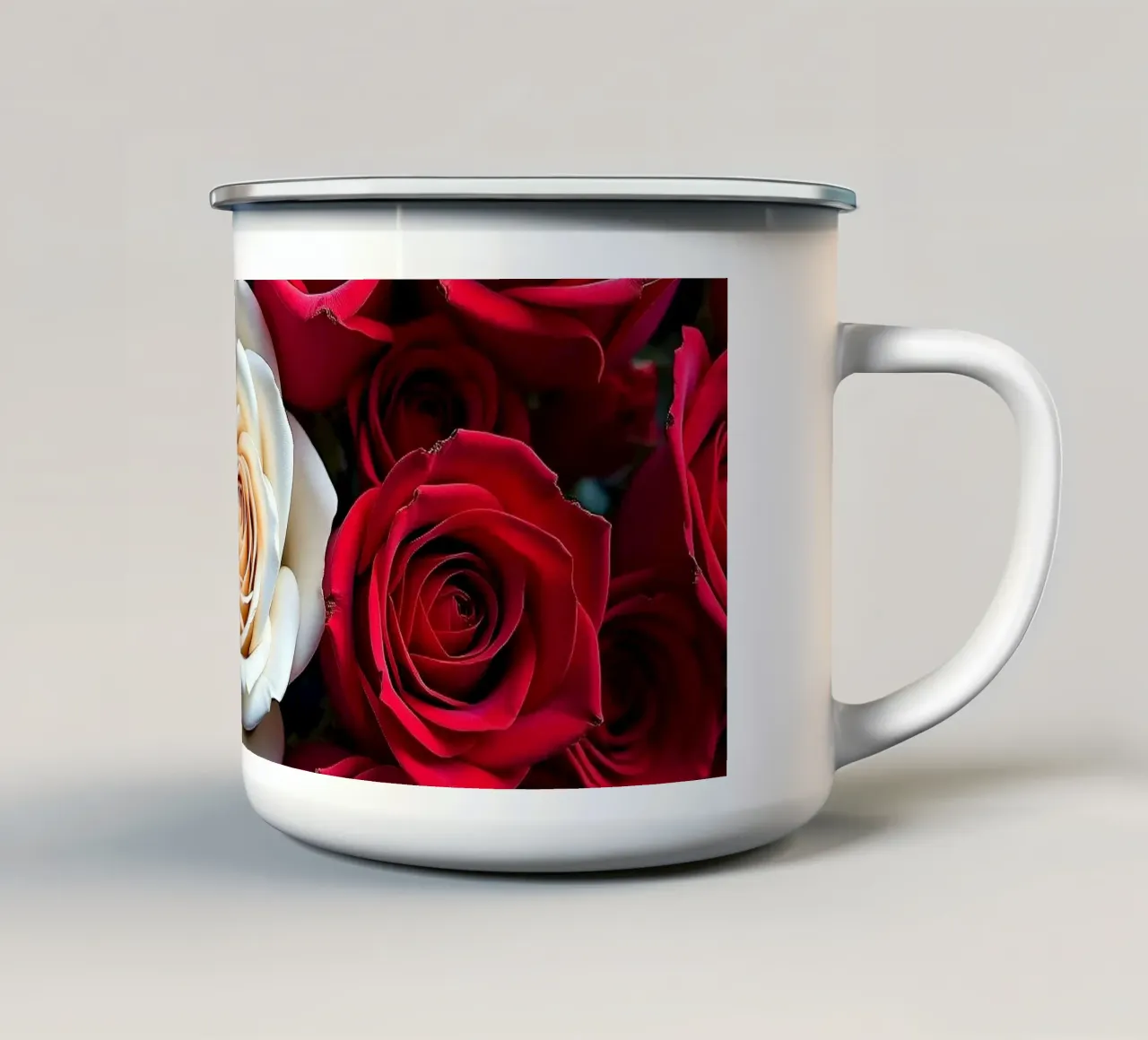 rose_rosso_bianco_1 tazza in smalto da Farb- und Blütenzauber by LK