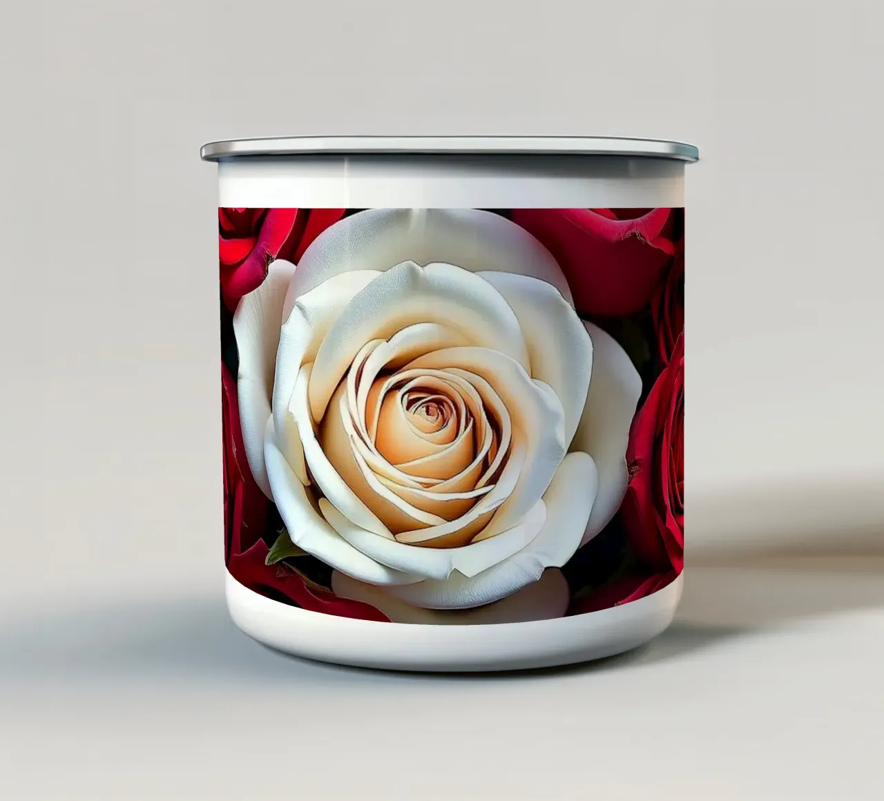 rose_rosso_bianco_1 tazza in smalto da Farb- und Blütenzauber by LK