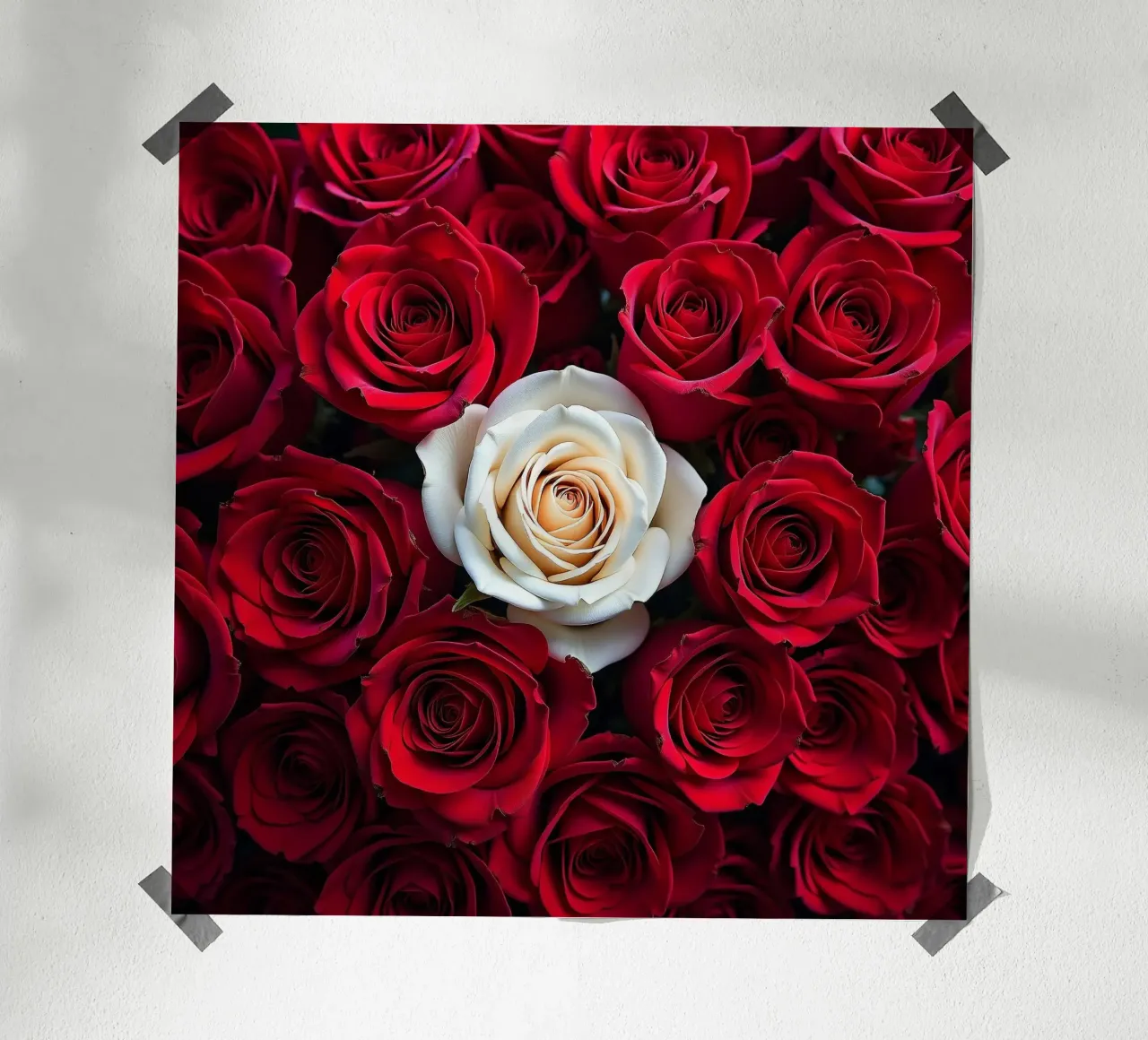 rose_rosso_bianco_1 poster da Farb- und Blütenzauber by LK