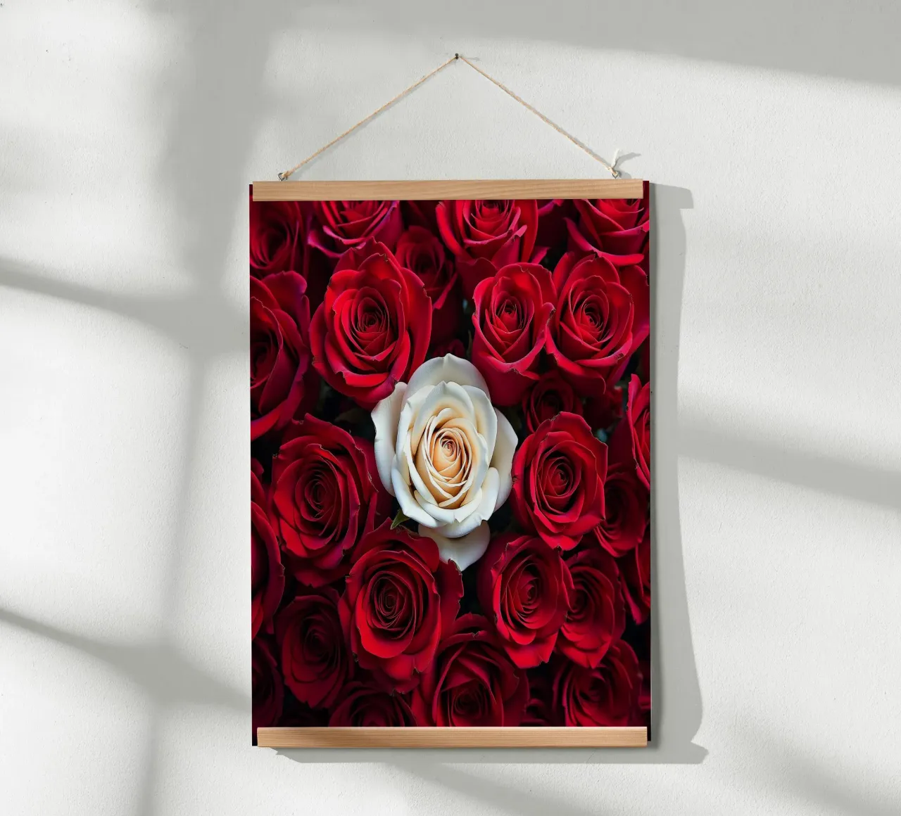 rose_rosso_bianco_1 poster da Farb- und Blütenzauber by LK