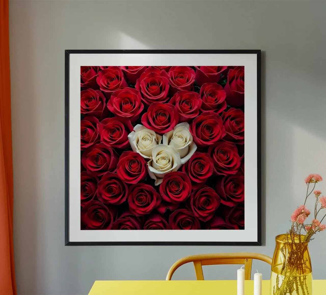 Rose_rosso_bianco_2 poster da Farb- und Blütenzauber by LK