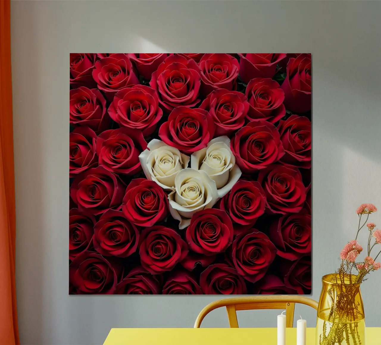 Rose_rosso_bianco_2 poster da Farb- und Blütenzauber by LK