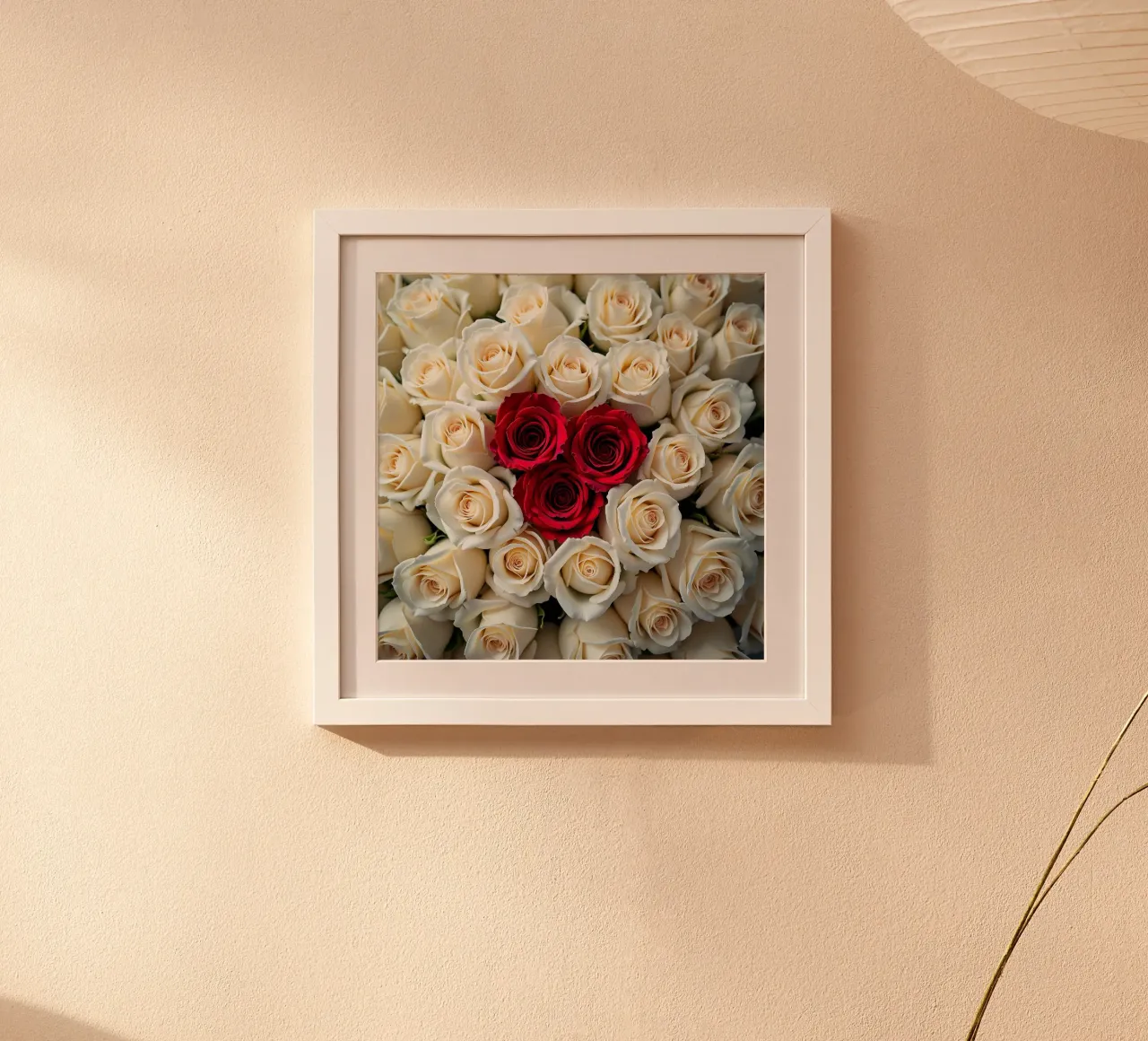 rose_bianco_rosso_2 poster da Farb- und Blütenzauber by LK