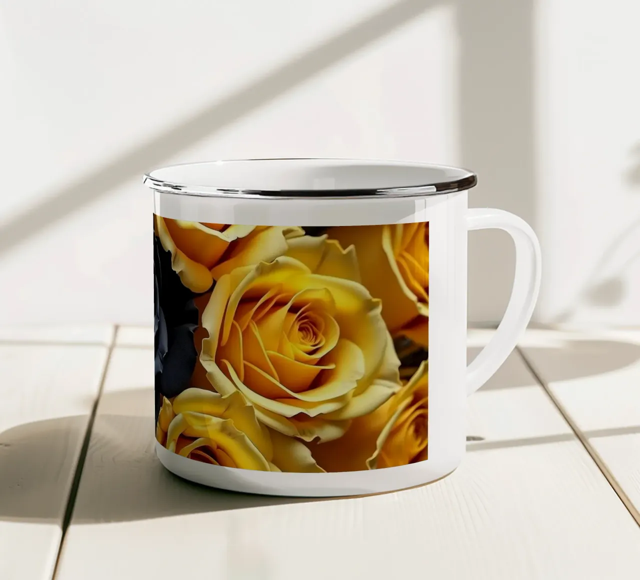 rose_giallo_nero_1 tazza in smalto da Farb- und Blütenzauber by LK