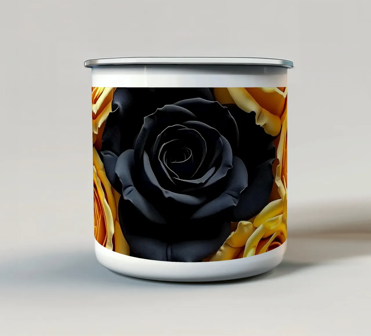 rose_giallo_nero_1 tazza in smalto da Farb- und Blütenzauber by LK