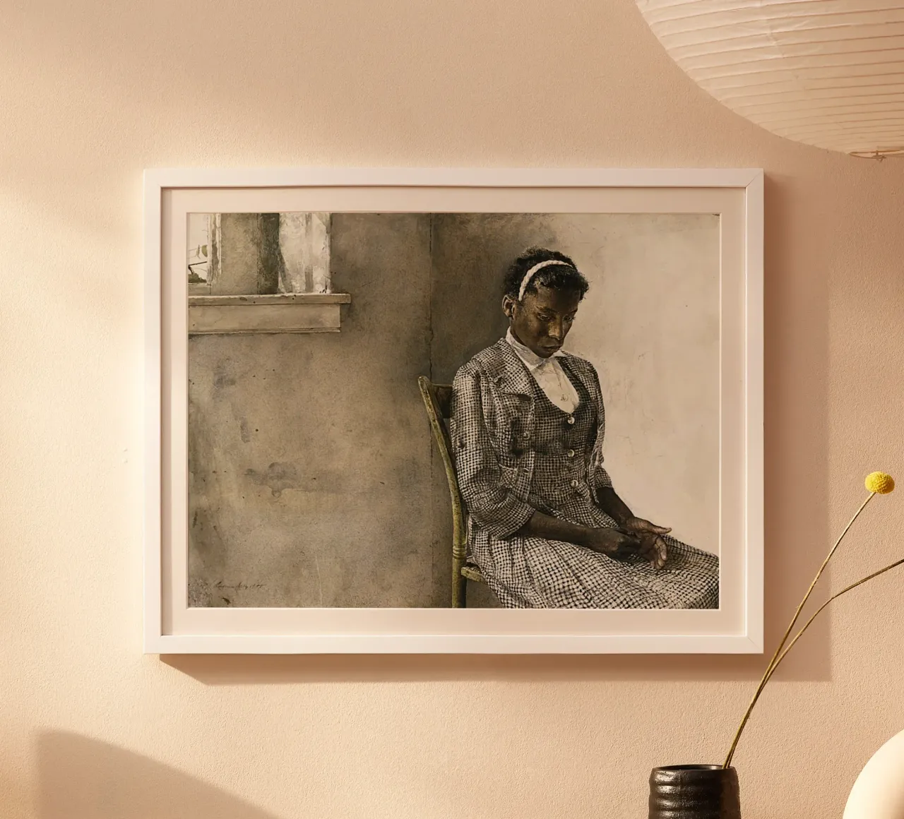 Andrew Wyeth Giorno della Fiera poster con telaio in plastica da Trudeau Art Studio