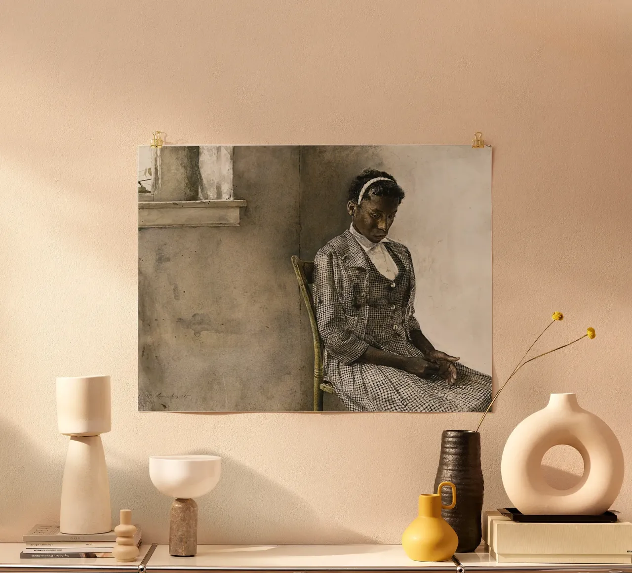 Andrew Wyeth Giorno della Fiera poster con telaio in plastica da Trudeau Art Studio