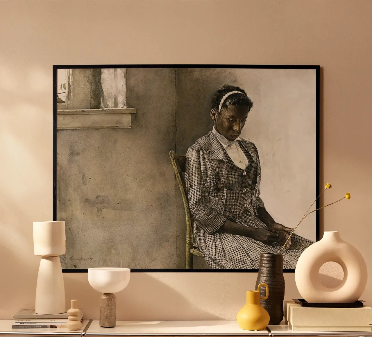 Andrew Wyeth Giorno della Fiera poster con telaio in plastica da Trudeau Art Studio