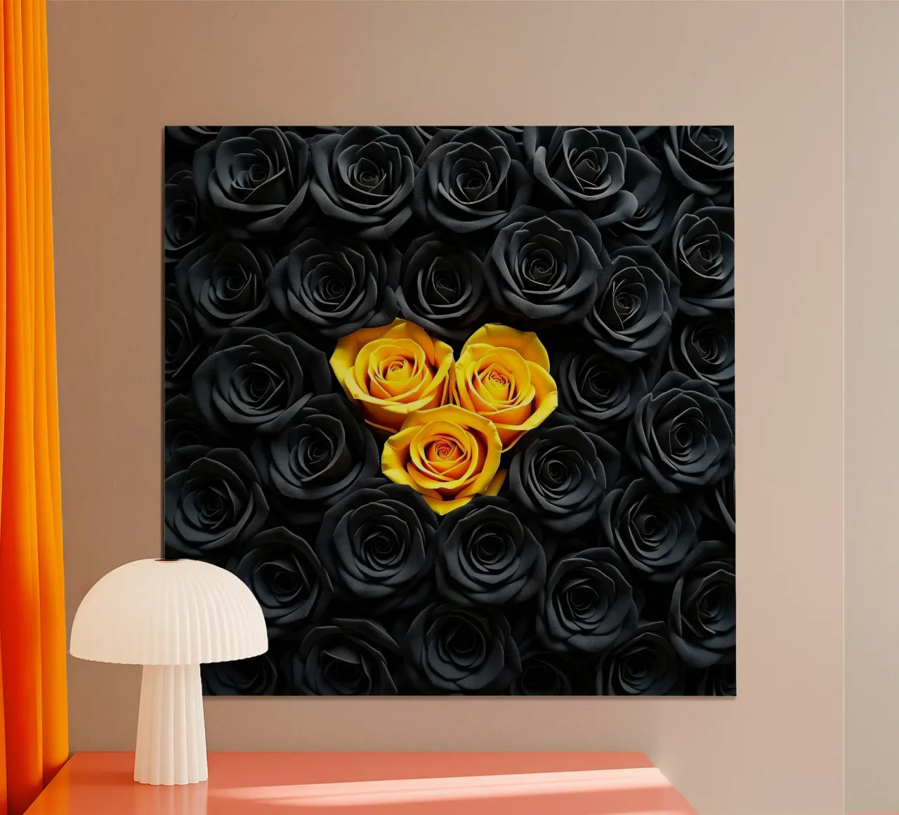 Rose_nere_gialle_2 poster da Farb- und Blütenzauber by LK
