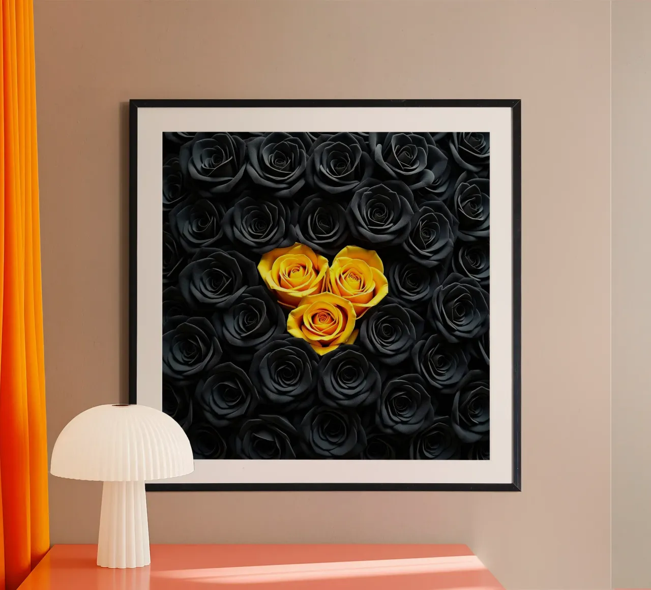 Rose_nere_gialle_2 poster da Farb- und Blütenzauber by LK