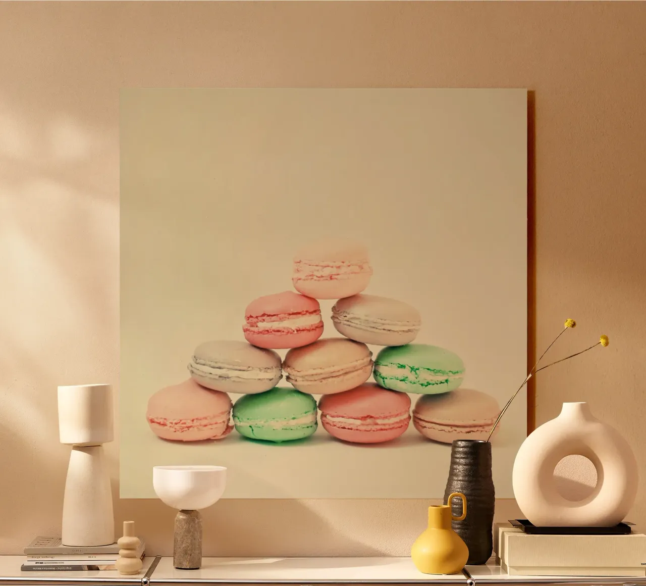 Macarons francesi plexiglass da Cassia Beck Photography