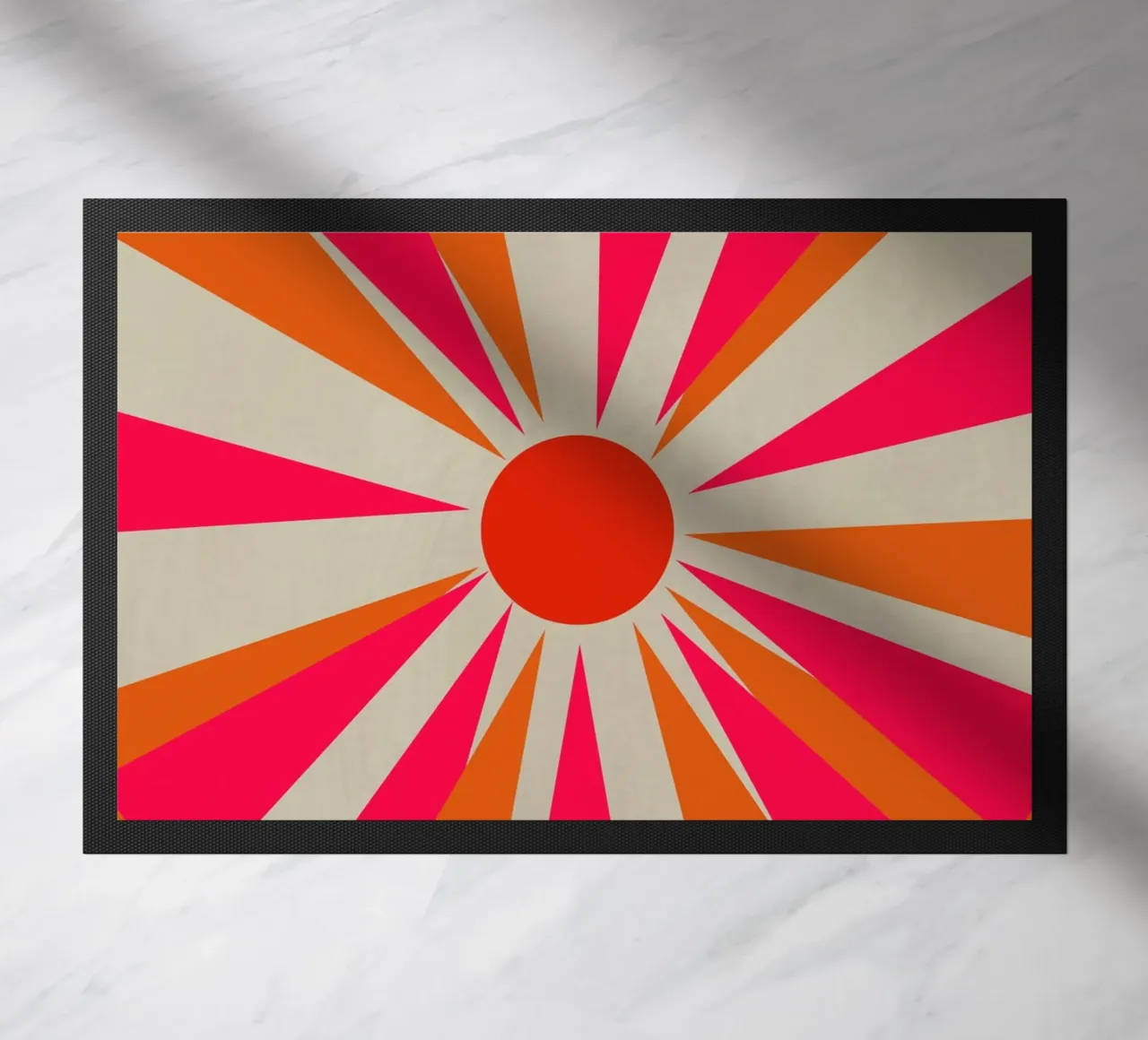 Bold Sun doormat by Rose Beck Art