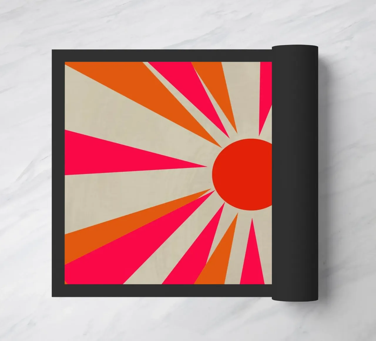 Bold Sun doormat by Rose Beck Art