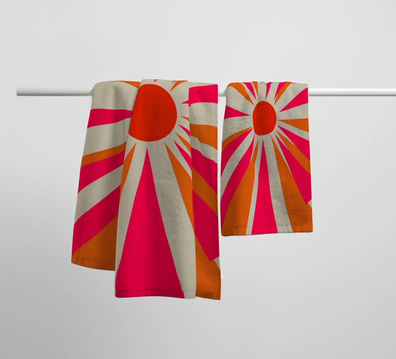 Bold Sun towel by Rose Beck Art