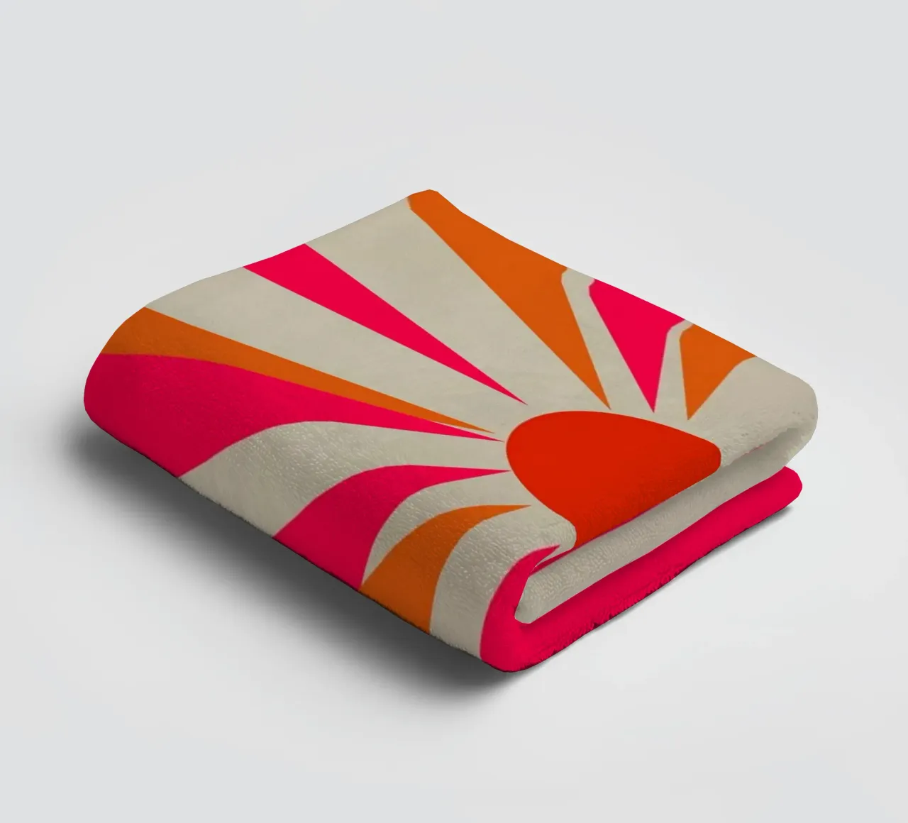 Bold Sun towel by Rose Beck Art