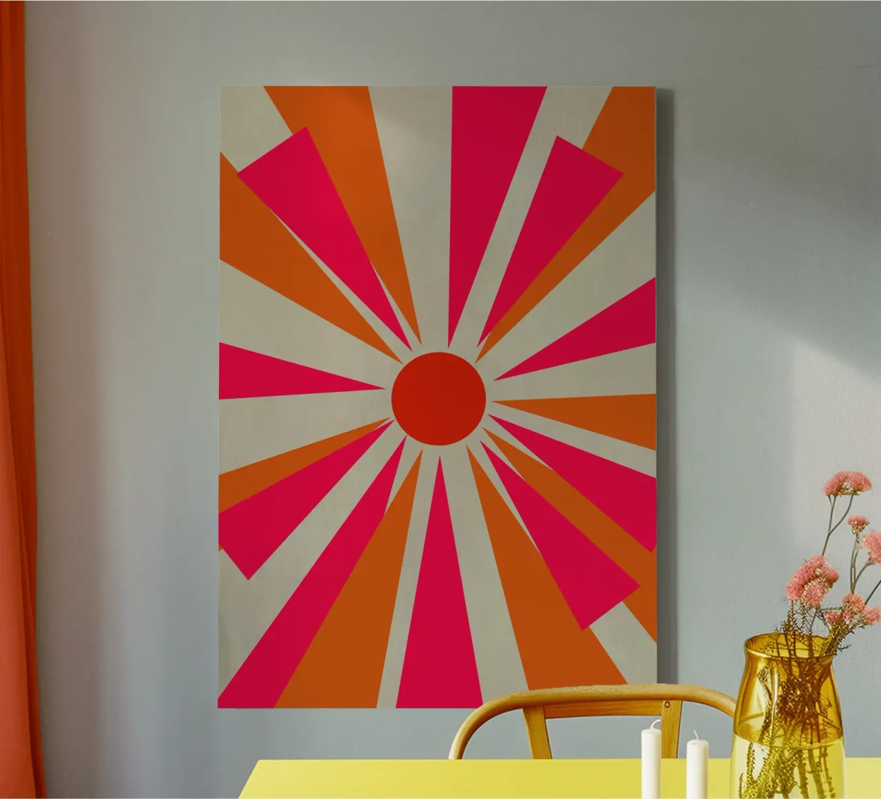 Sole in grassetto tela con Cornice a cassetta da Rose Beck Art