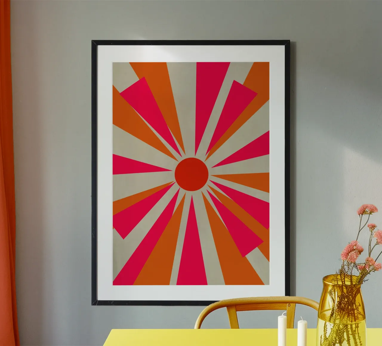 Sole in grassetto poster con telaio in plastica da Rose Beck Art