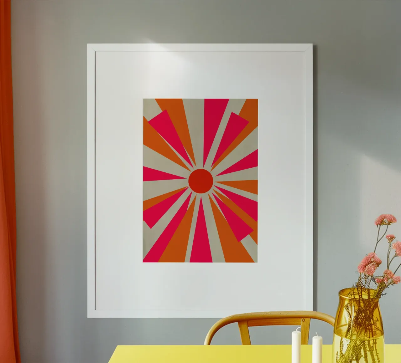 Sole in grassetto poster con telaio in plastica da Rose Beck Art