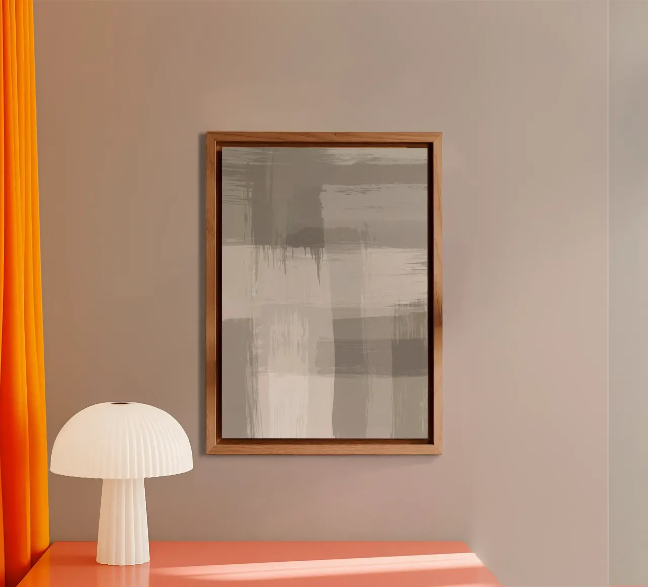 Surfaces 12B | Neutral Sand & Beige Brush Stroke Abstract alluminio dibond da sabidussi