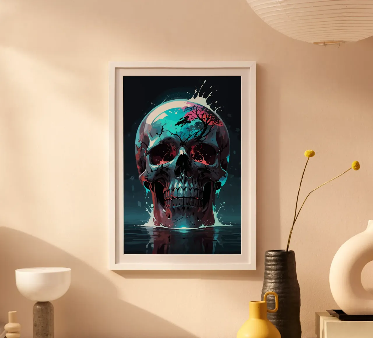 Crâne - Mortalità riflessa - Requiem della natura poster da LM2KONE