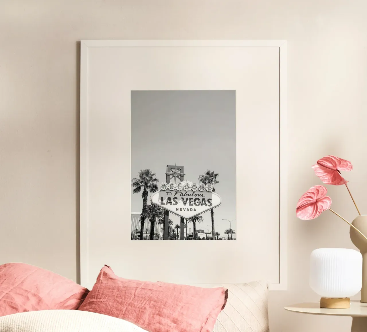 La favolosa Las Vegas poster con telaio in legno da Sowa Studio