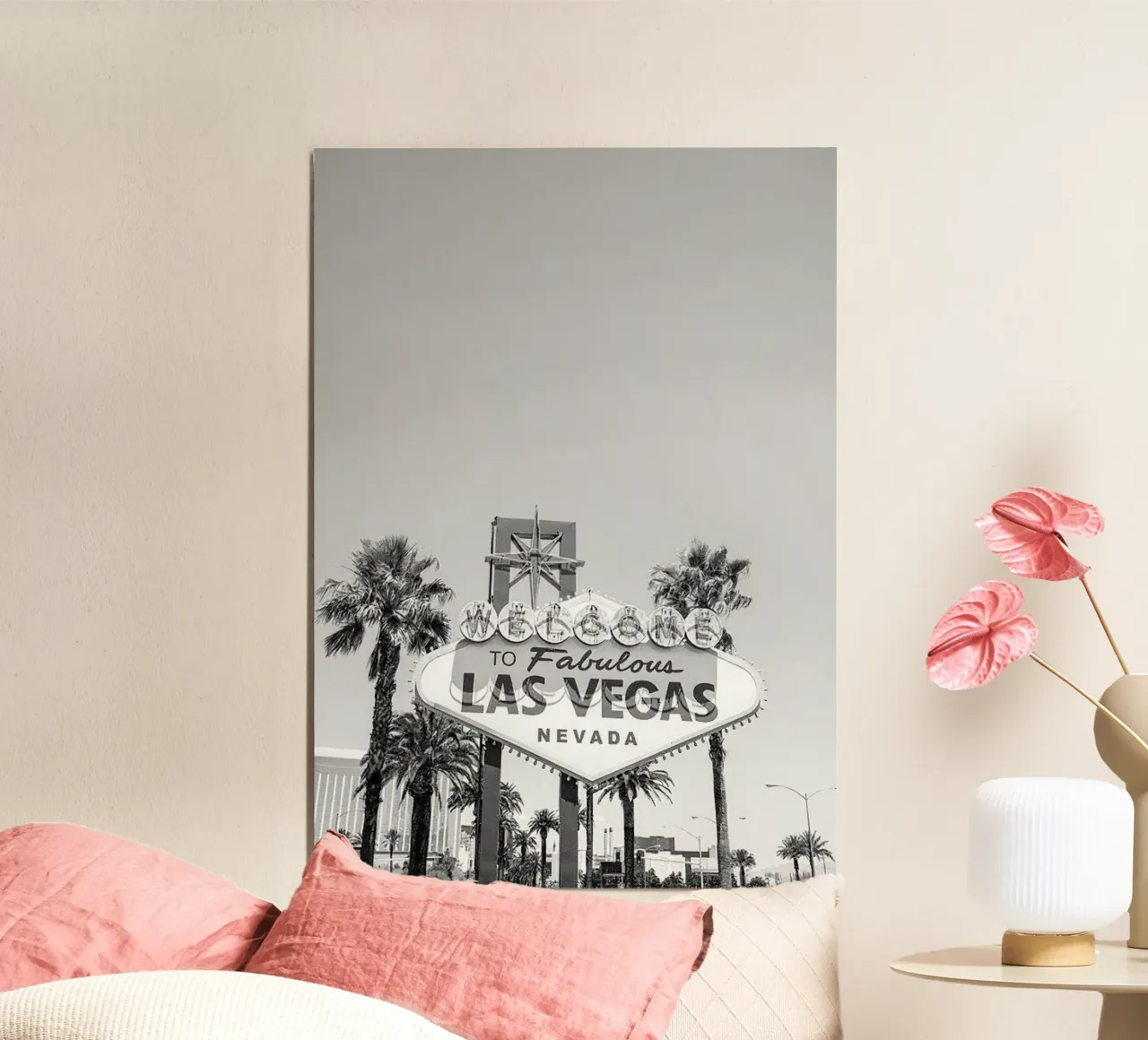 La favolosa Las Vegas poster con telaio in legno da Sowa Studio