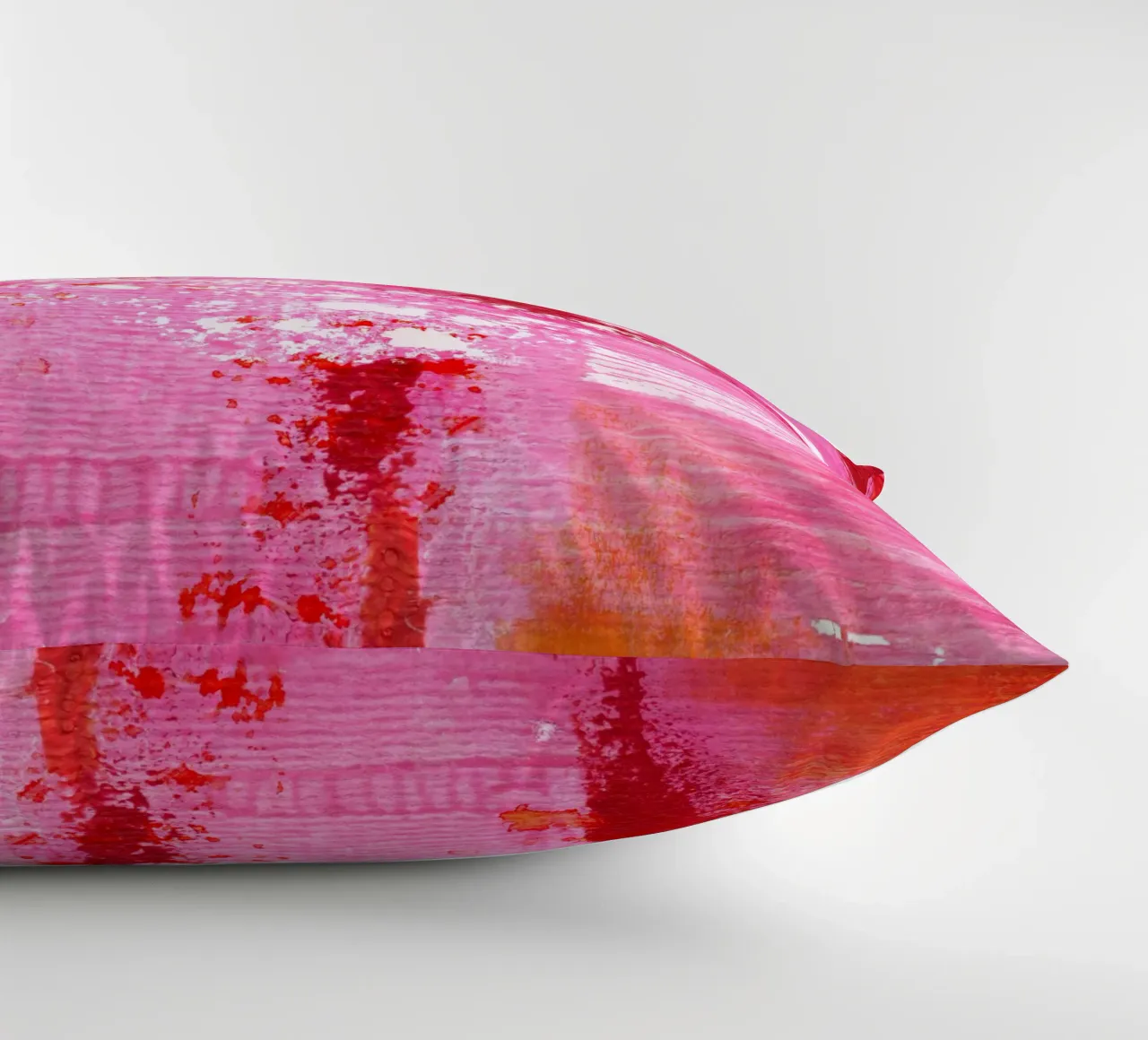 Surfaces 13 | Very Hot Pink & Red | Abstract Painting cuscino da sabidussi