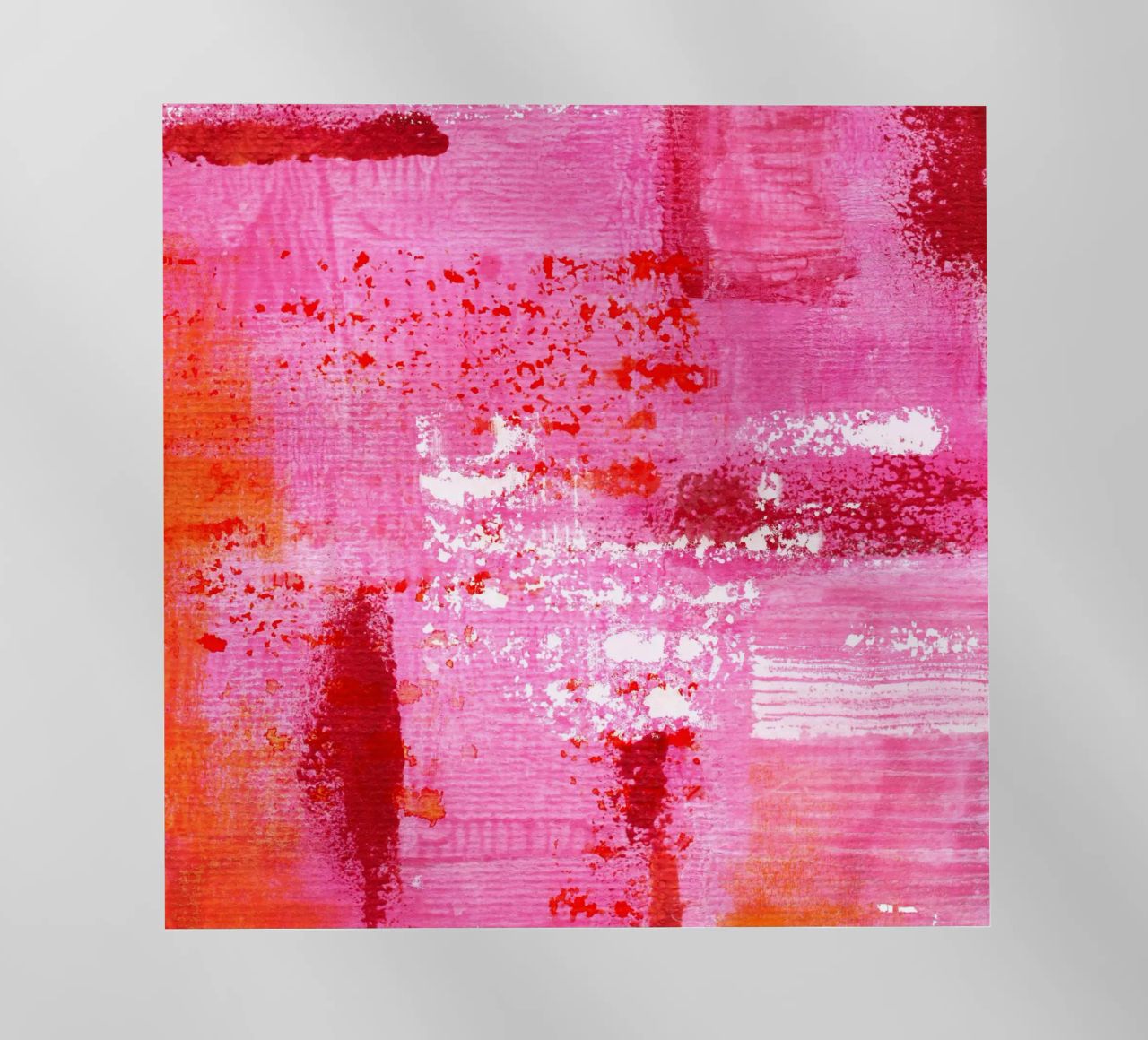 Surfaces 13 | Very Hot Pink & Red | Abstract Painting Backlit Folie von sabidussi