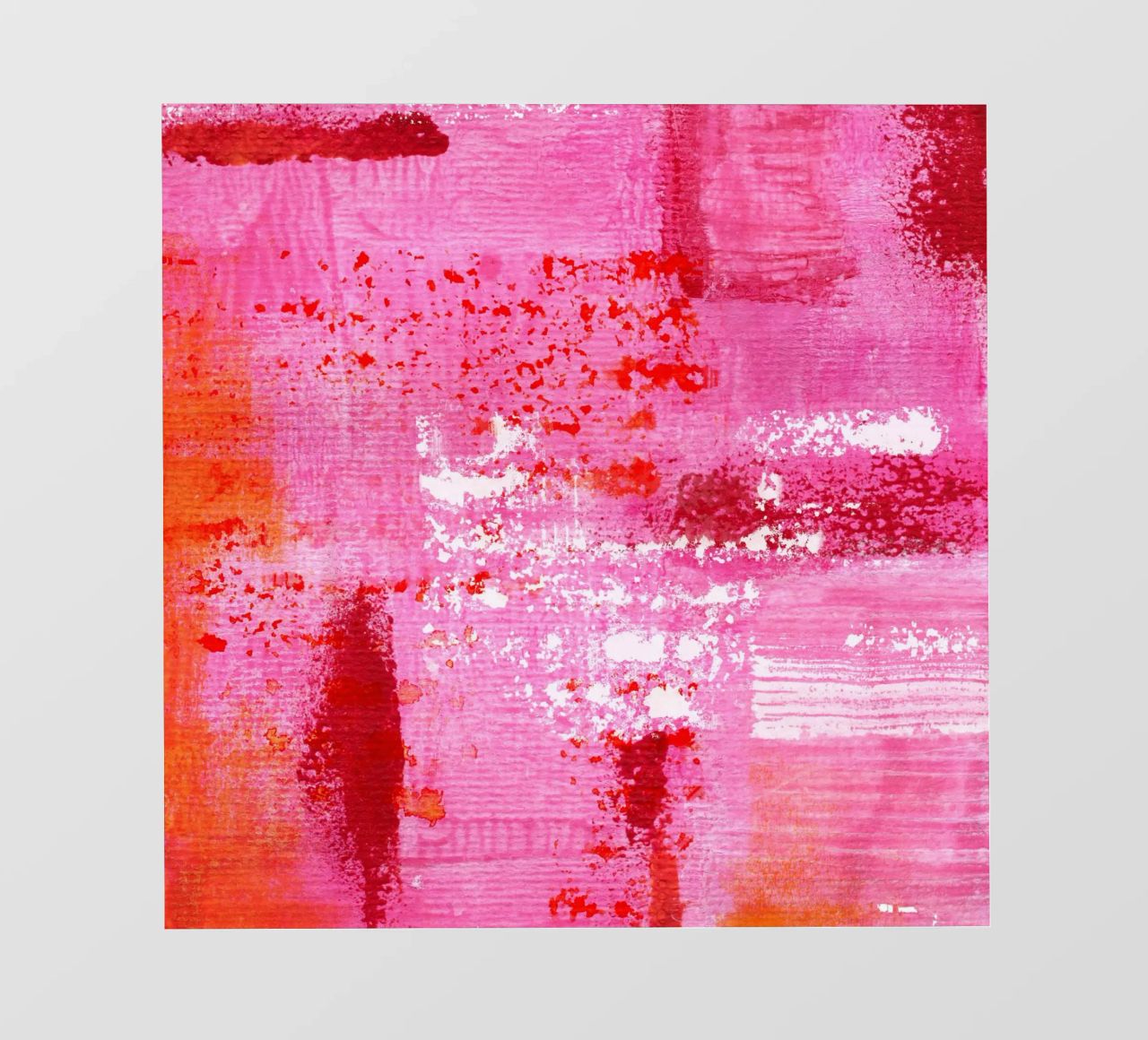 Surfaces 13 | Very Hot Pink & Red | Abstract Painting Backlit Folie von sabidussi