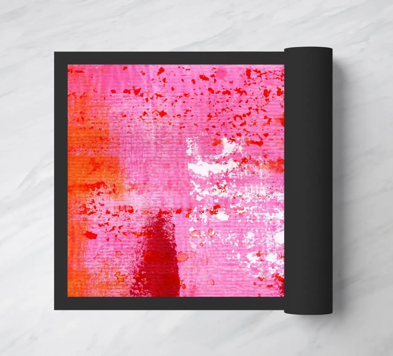 Surfaces 13 | Very Hot Pink & Red | Abstract Painting zerbino da sabidussi