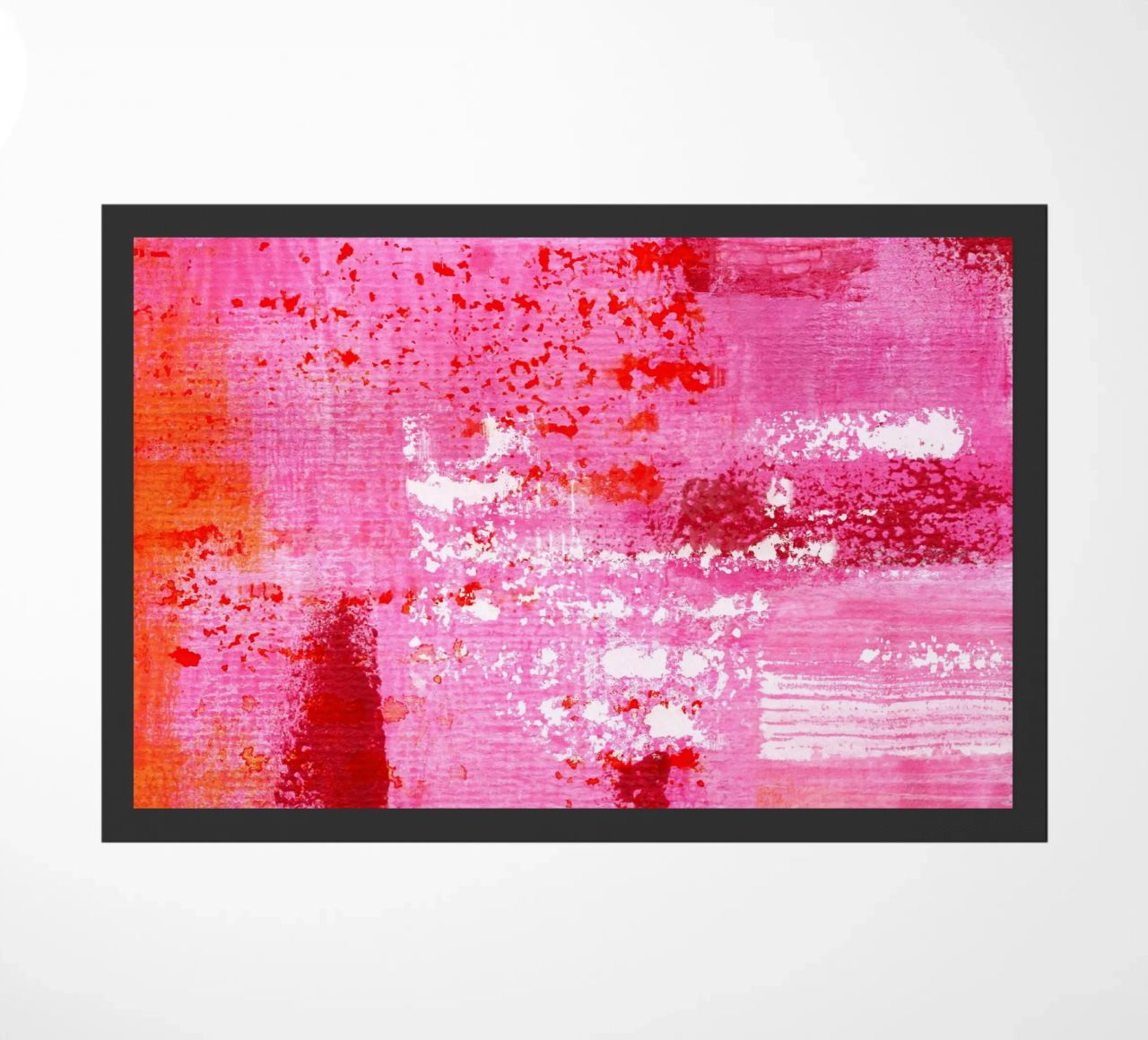 Surfaces 13 | Very Hot Pink & Red | Abstract Painting Fußmatte von sabidussi