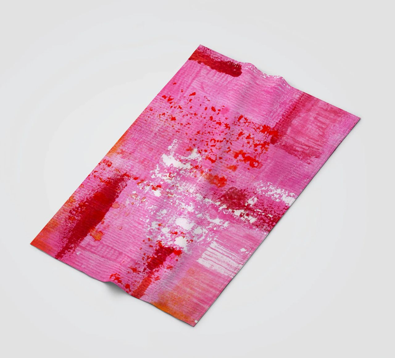 Surfaces 13 | Very Hot Pink & Red | Abstract Painting Fleecedecke von sabidussi