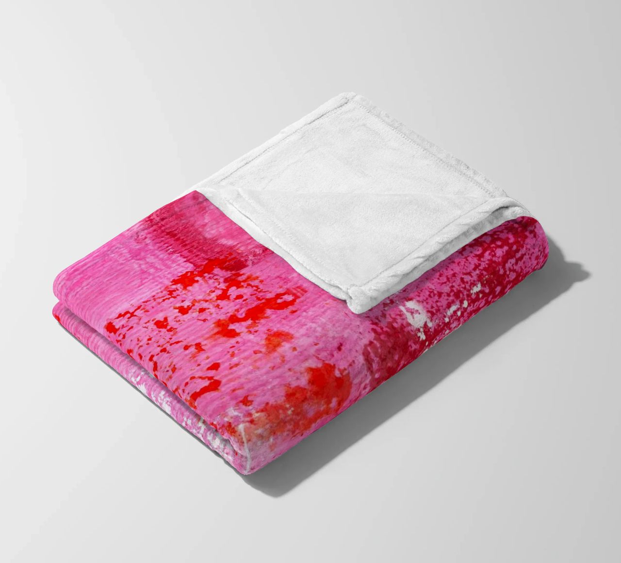 Surfaces 13 | Very Hot Pink & Red | Abstract Painting Fleecedecke von sabidussi