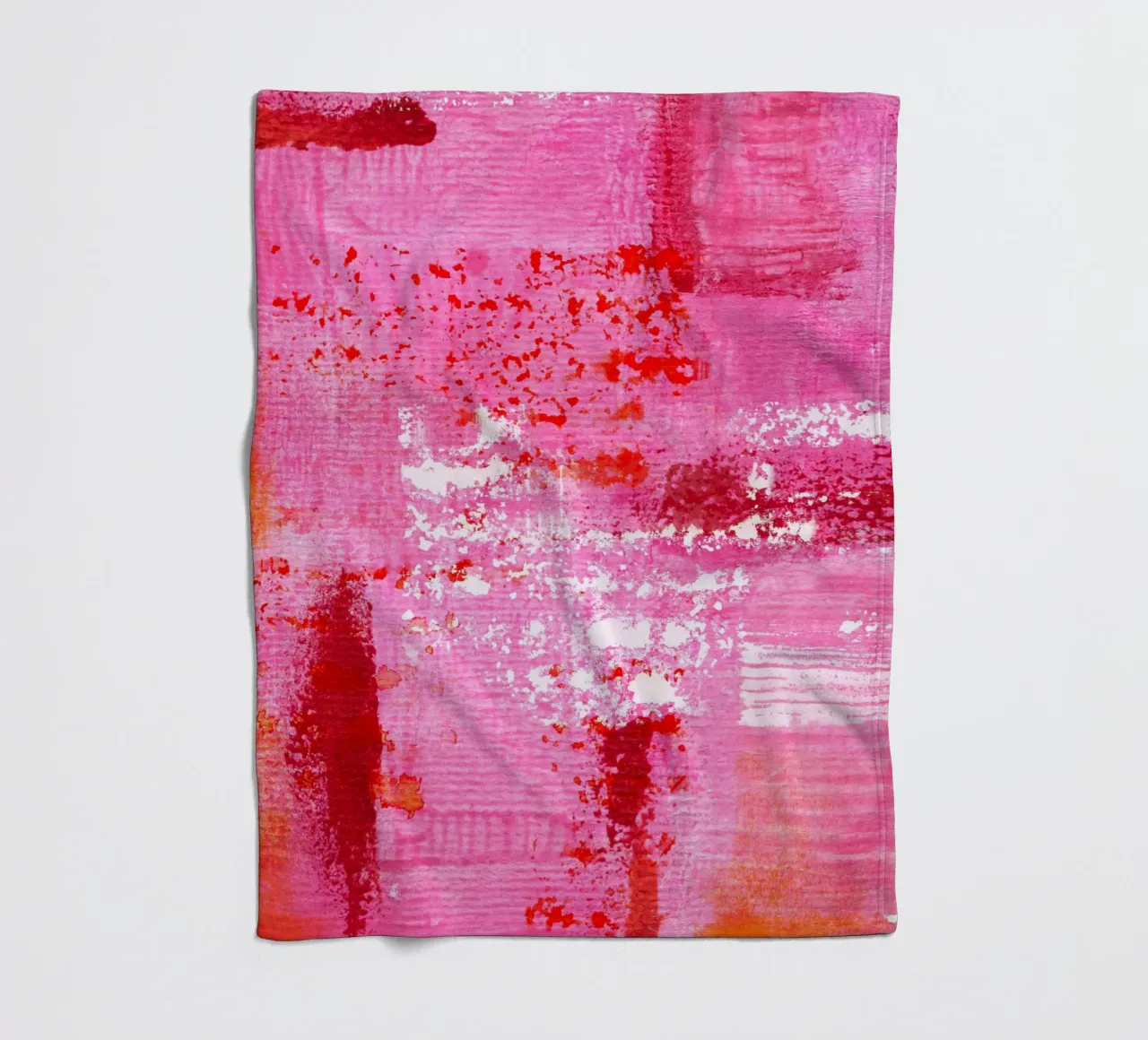 Surfaces 13 | Very Hot Pink & Red | Abstract Painting coperta in pile da sabidussi