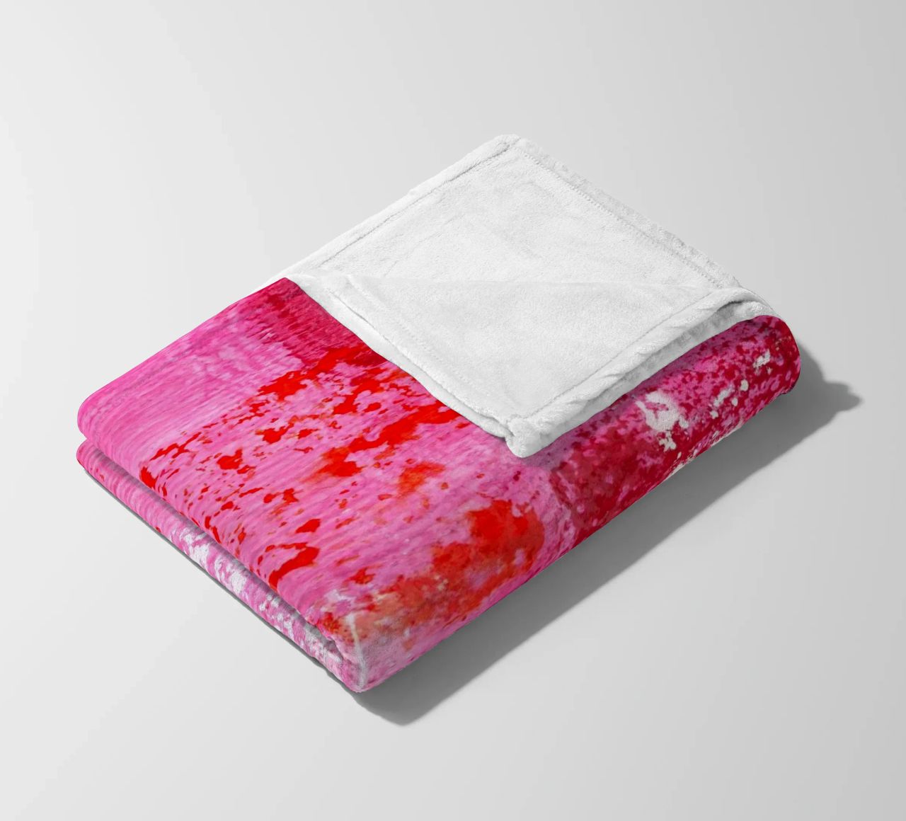 Surfaces 13 | Very Hot Pink & Red | Abstract Painting Fleecedecke von sabidussi