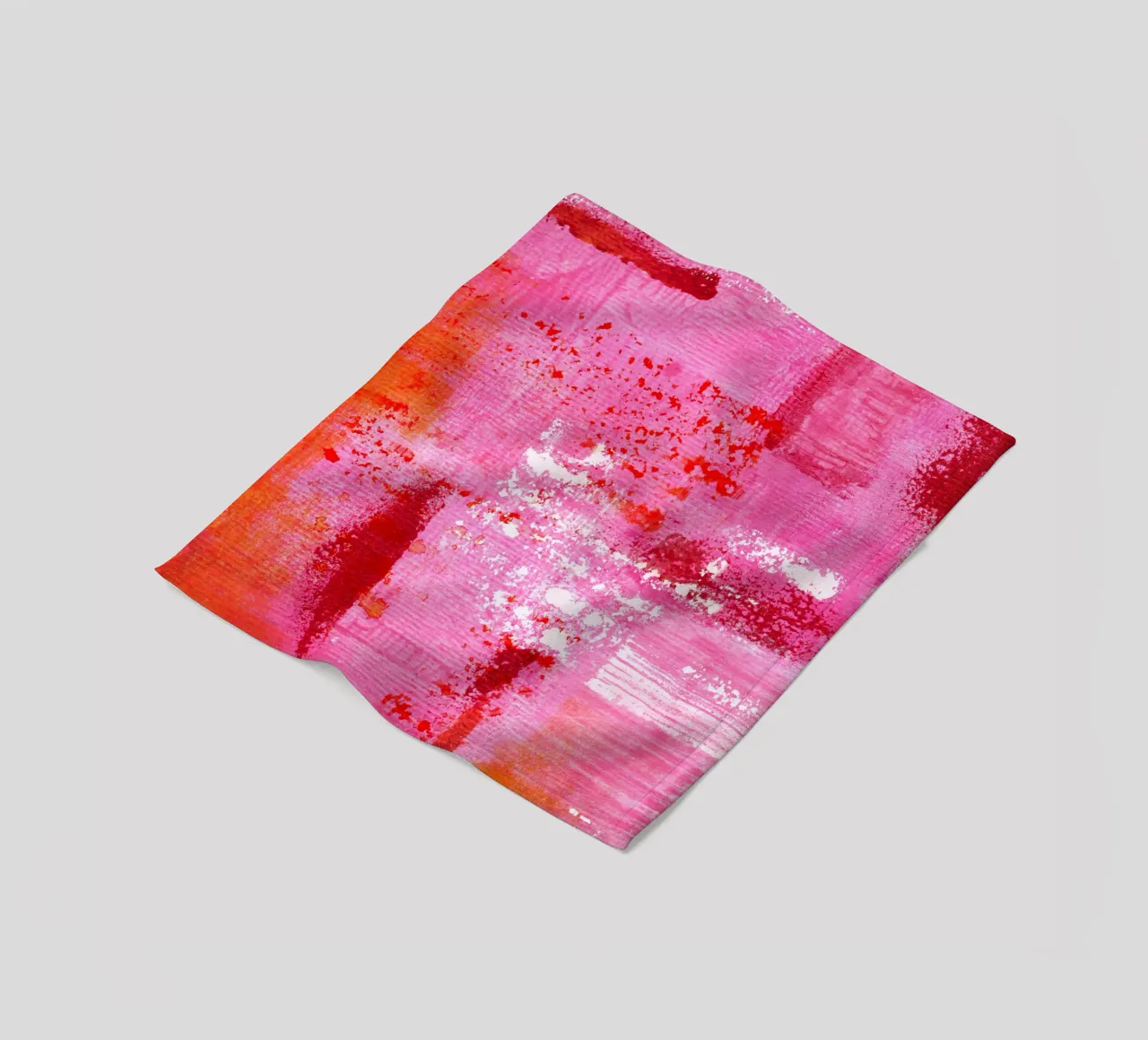 Surfaces 13 | Very Hot Pink & Red | Abstract Painting coperta in pile da sabidussi