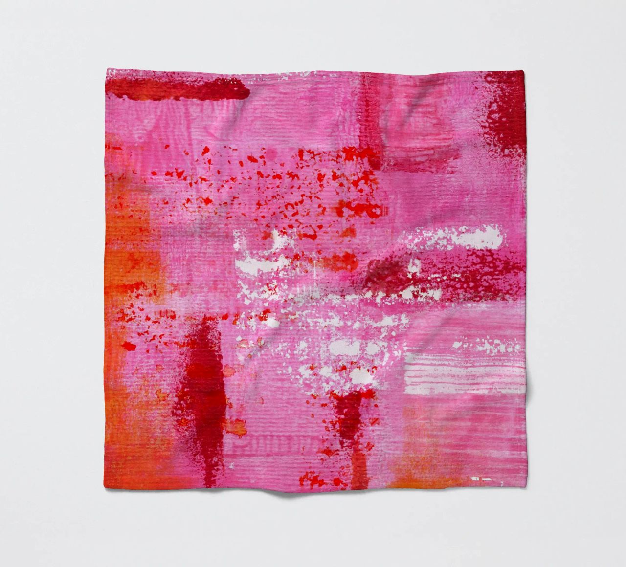 Surfaces 13 | Very Hot Pink & Red | Abstract Painting Fleecedecke von sabidussi