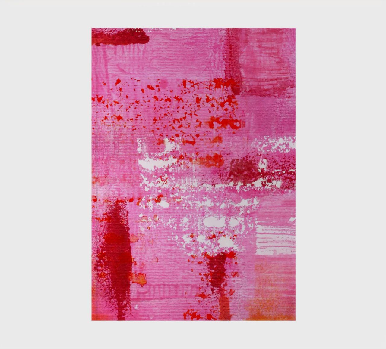 Surfaces 13 | Very Hot Pink & Red | Abstract Painting Notizbuch von sabidussi