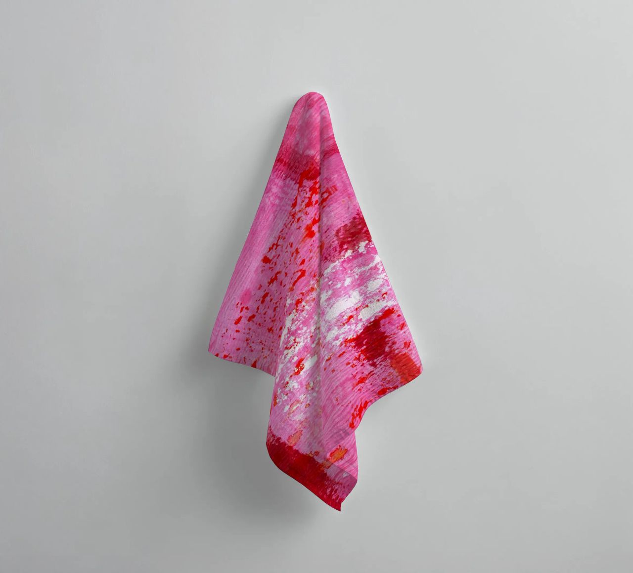 Surfaces 13 | Very Hot Pink & Red | Abstract Painting Handtuch von sabidussi