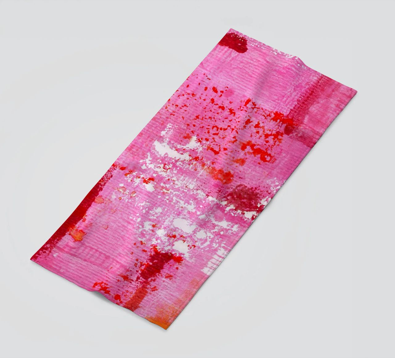 Surfaces 13 | Very Hot Pink & Red | Abstract Painting Strandtuch von sabidussi