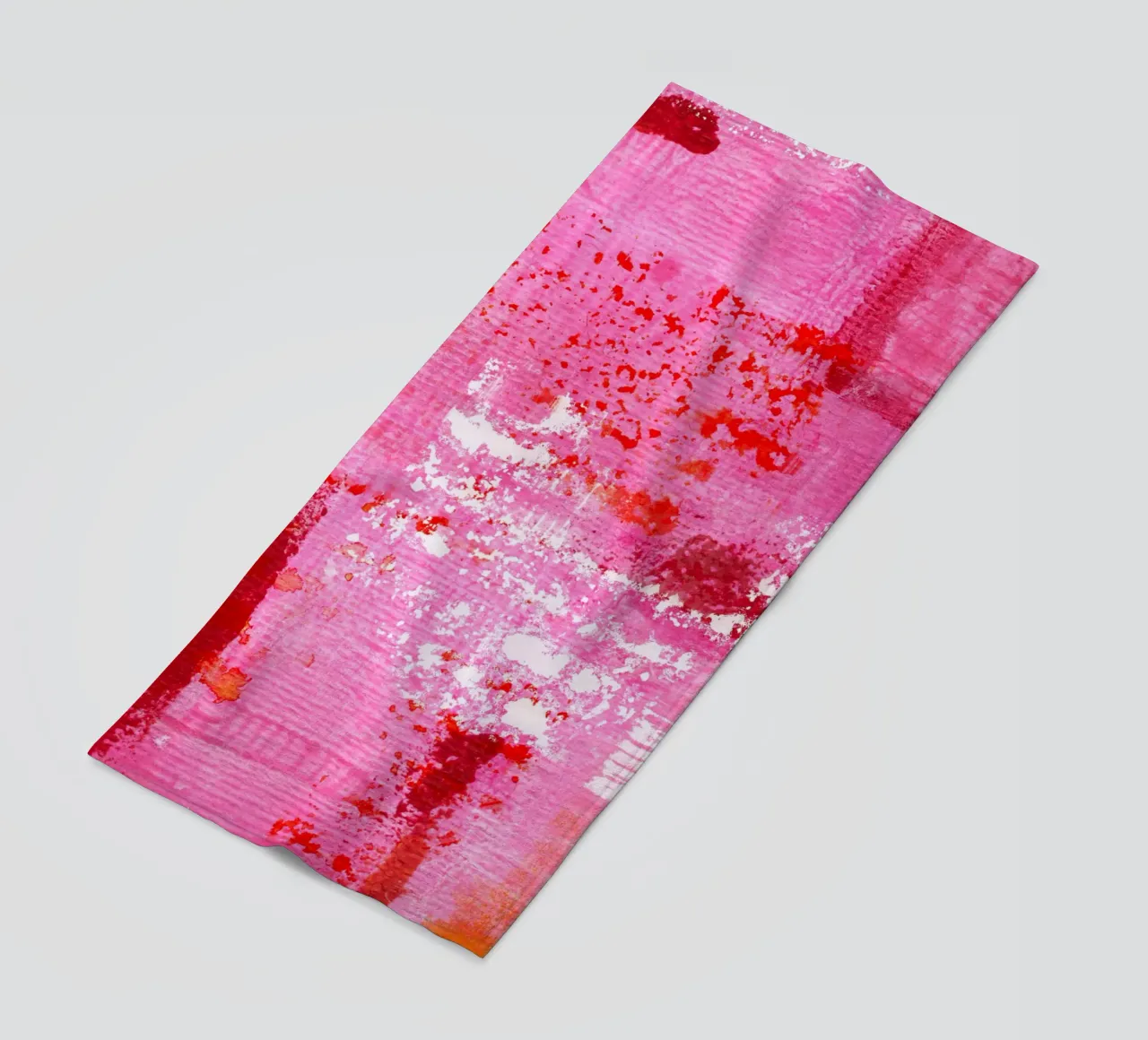 Surfaces 13 | Very Hot Pink & Red | Abstract Painting telo mare da sabidussi