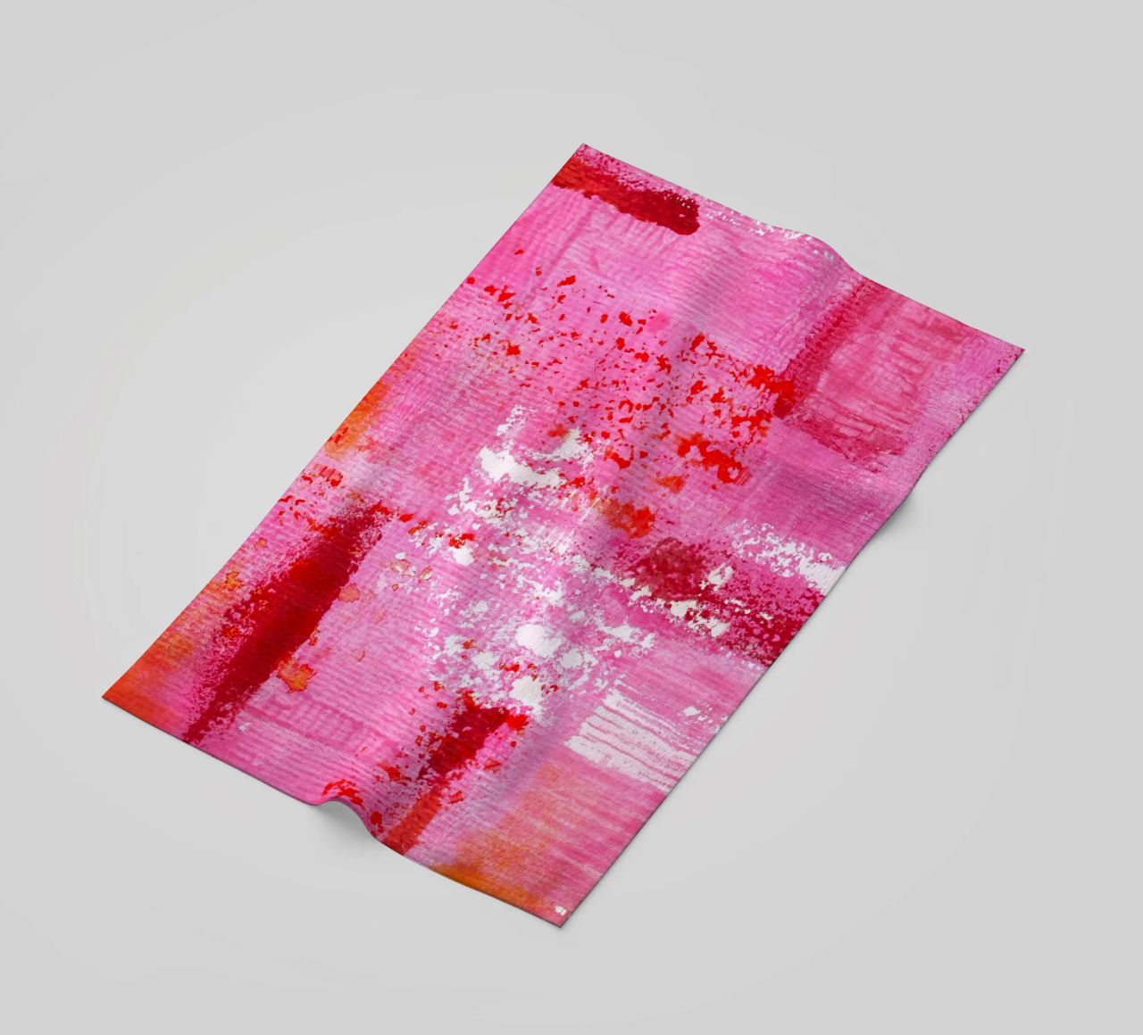 Surfaces 13 | Very Hot Pink & Red | Abstract Painting Strandtuch von sabidussi