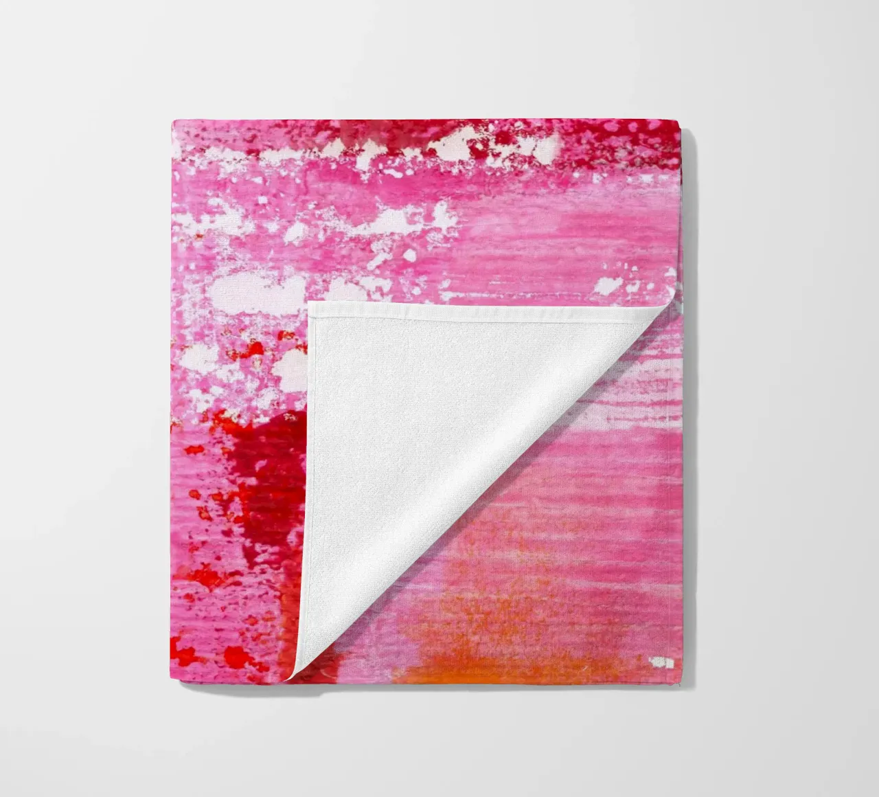Surfaces 13 | Very Hot Pink & Red | Abstract Painting telo mare da sabidussi