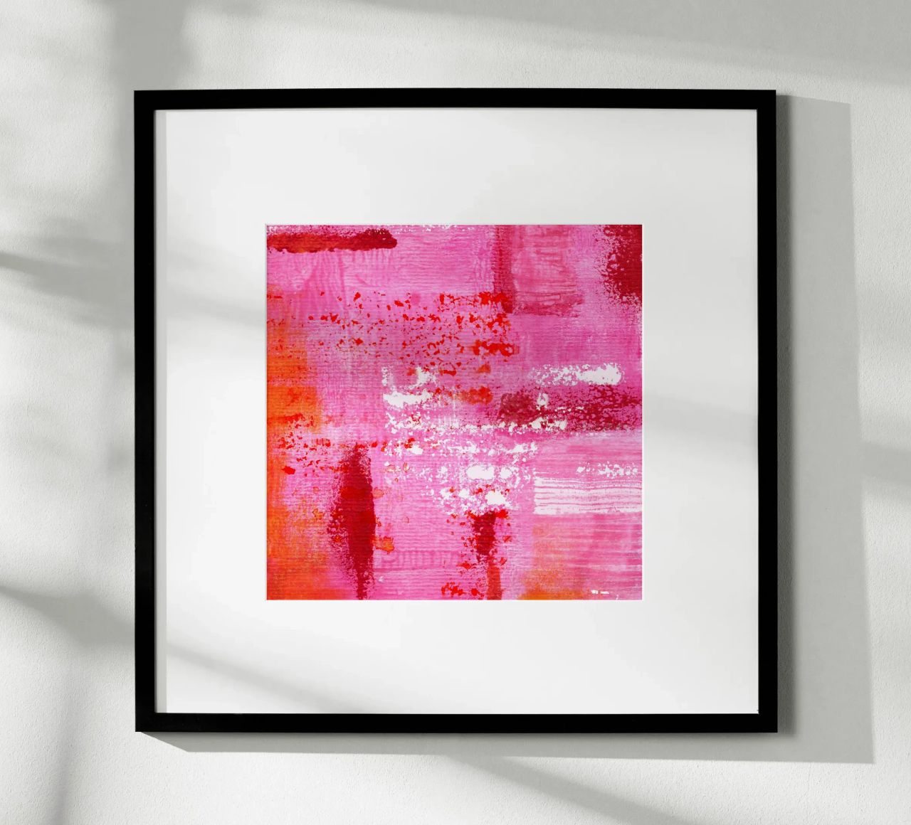 Surfaces 13 | Very Hot Pink & Red | Abstract Painting Poster von sabidussi