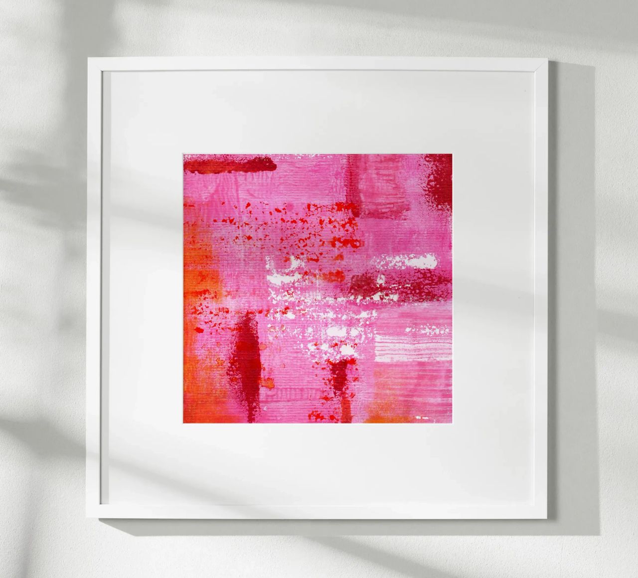 Surfaces 13 | Very Hot Pink & Red | Abstract Painting Poster von sabidussi